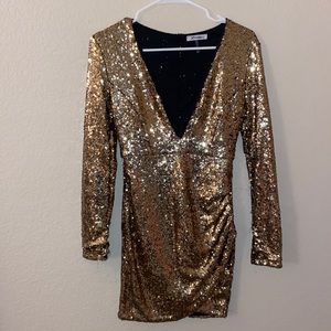 Gold Sequin Dress